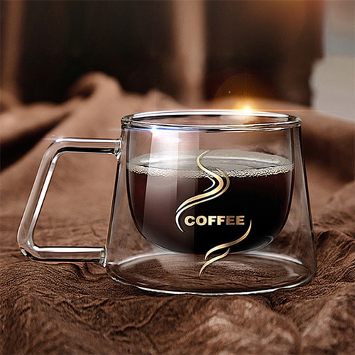 [로하티]썸데이 이중 유리 커피컵(200ml)
