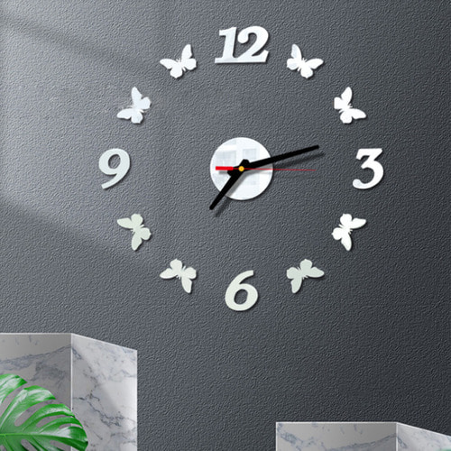 나비정원 붙이는 DIY 벽시계 저소음 인테리어시계