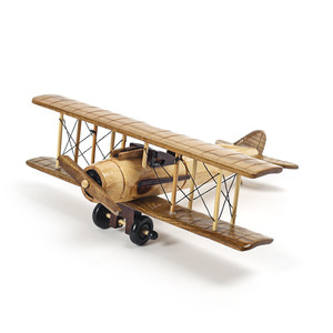 앤틱 원목 모형 비행기(26cm)