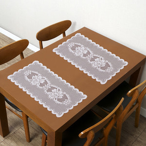 프렌치 레이스 테이블 러너 3p세트(꽃무늬)