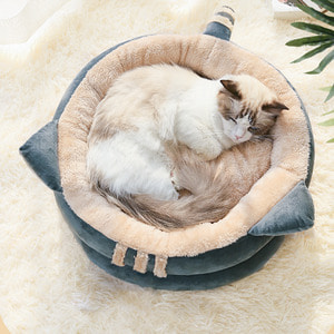 러브펫 고양이귀 쿠션 방석(52cm) 강아지 고양이쿠션