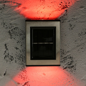 LED 솔라 실버 태양광 벽부등 2p 야외 태양광전등