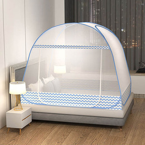 편한잠 돔형 원터치 모기장 침대 캠핑 야외방충망