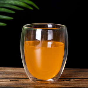 [로하티] 러브굿 이중 유리컵 홈카페 투명 물잔