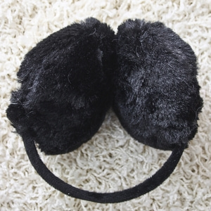 뽀송이 귀마개(블랙) 겨울용 털귀마개