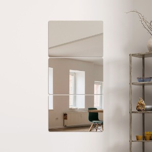 벽에 붙이는 안전 아크릴 거울 3p 20x30cm 벽거울