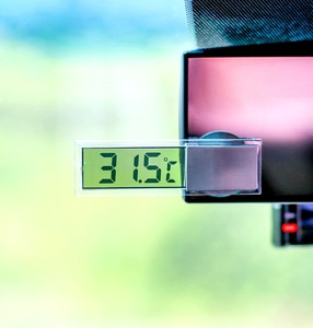 흡착식 디지털 온도계 간편장착 차량용온도계