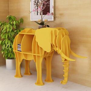 DIY 코끼리 동물조형 선반 책장(117x71cm) (옐로우)