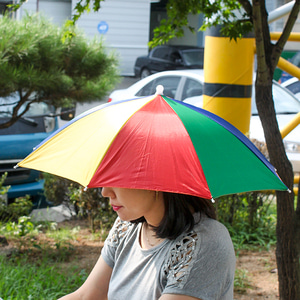 우산형 무지개 모자(60cm) (여성용)