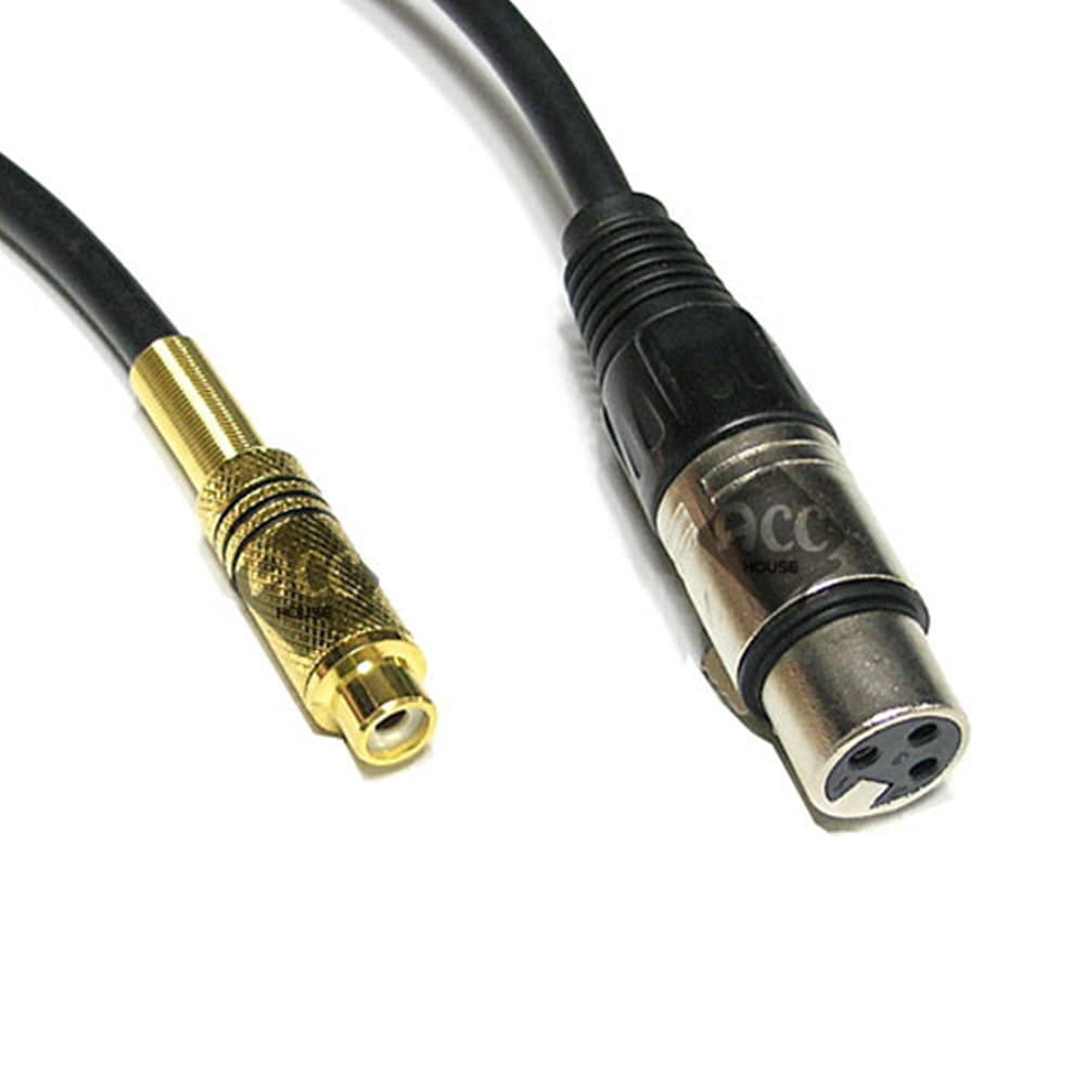 B204 RCA암-캐논암 케이블 1.5m 음향 연결잭 오디오선