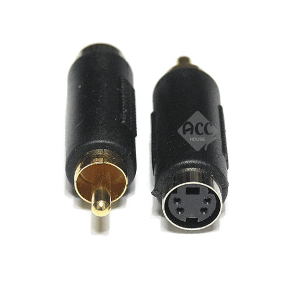 F632 SVHS(암)-RCA(숫) 변환젠더 단자짹 잭 연결 4핀