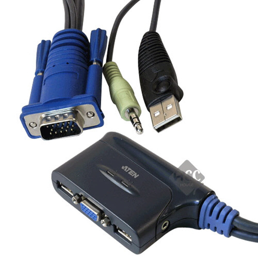 G7432 USB KVM 스위치 키보드 마우스 RGB 스테레오잭