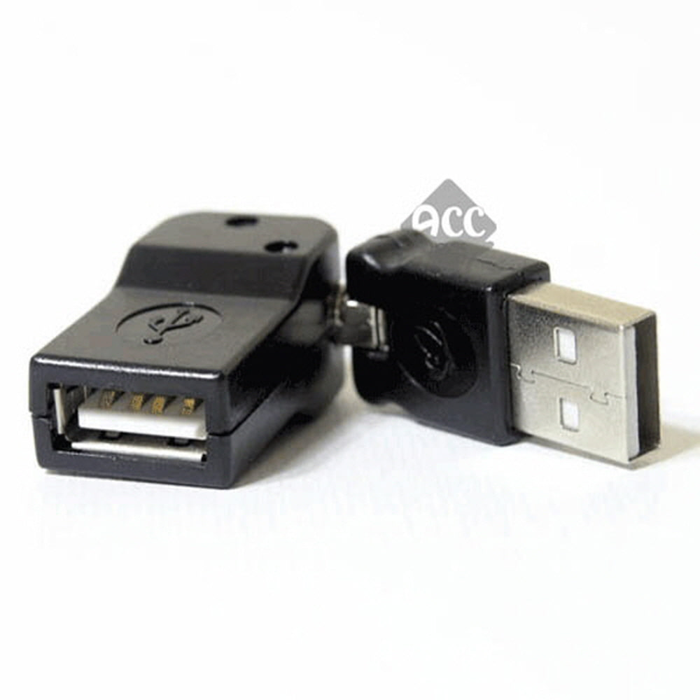H837 USB A숫-암 연장꺾임젠더 단자잭 커넥터 짹 연결