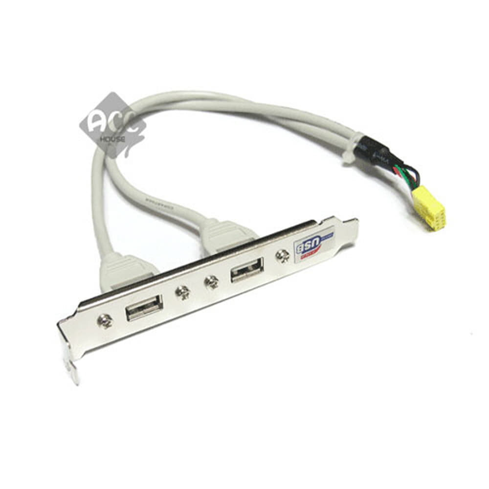 H843 USB 암X2 슬롯 확장젠더 단자잭 커넥터 짹 핀