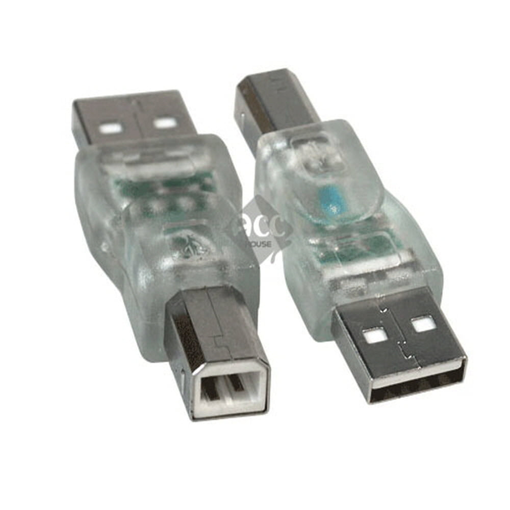 H845 USB LED젠더 A숫-B숫 청색 단자잭 커넥터 짹 핀