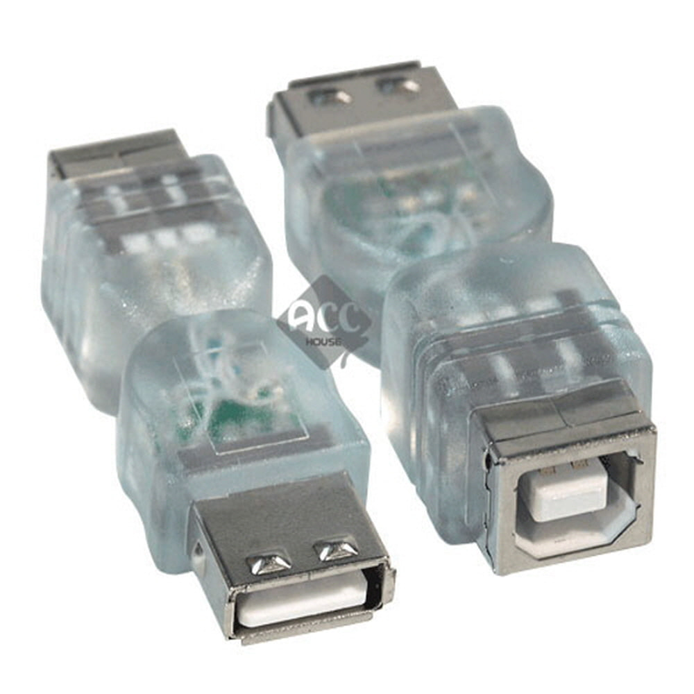 H8456 USB LED젠더 A암-B암 청색 단자잭 커넥터 짹 핀