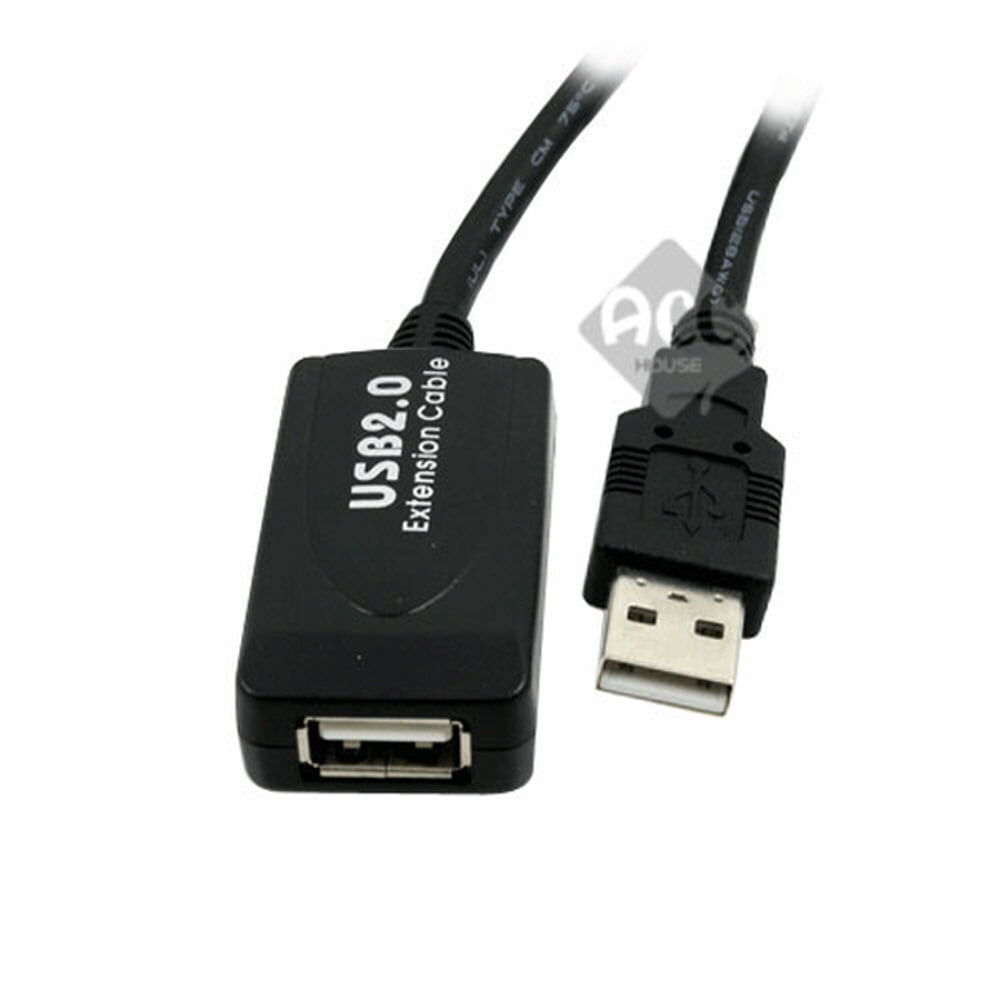 H8724 USB연장리피터 케이블 20M 단자잭 커넥터 선 핀