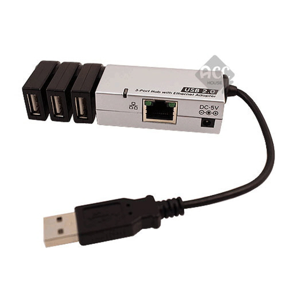 H8881-1 USB허브3포트 네트워크 인터넷 어댑터 케이블