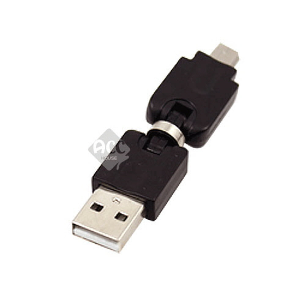 H9090 USB-미니5핀 회전형 젠더 변환 커넥터 단자잭
