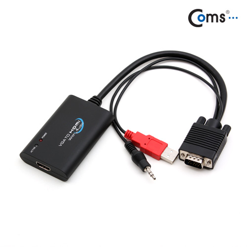 ABVC444 VGA to HDMI 컨버터 오디오 USB 전원 변환