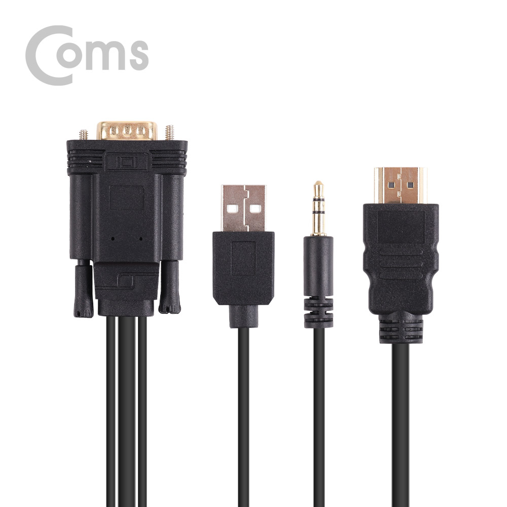 ABBS373 VGA TO HDMI 컨버터 케이블 1.5M 오디오O 선