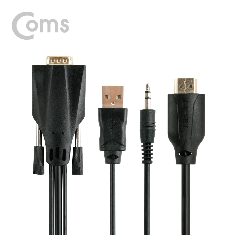ABBS607 VGA TO HDMI 컨버터 케이블 1.5M 오디오O 선