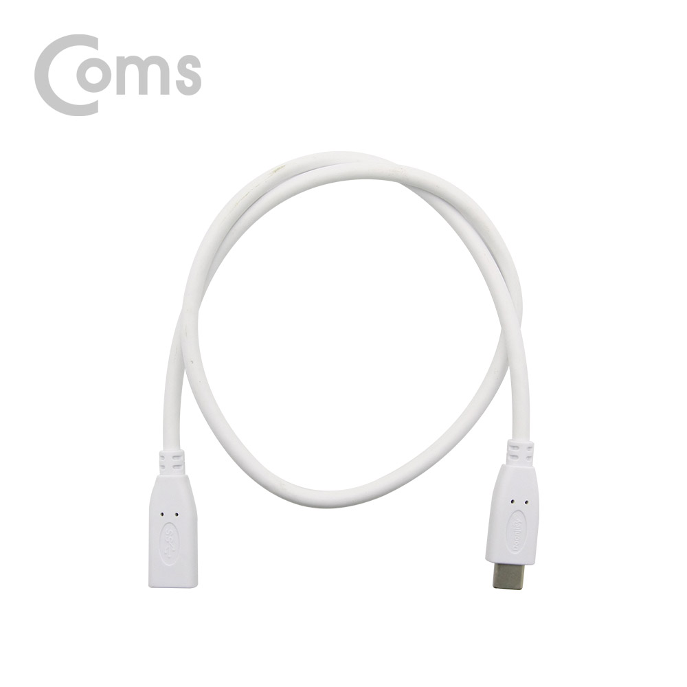 ABBT129 USB 3.1 C타입 암수 연장 케이블 55cm 흰색