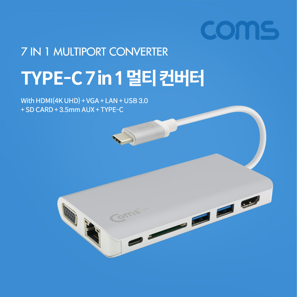 ABCT198 USB 3.1 C타입 멀티 컨버터 HDMI VGA 허브