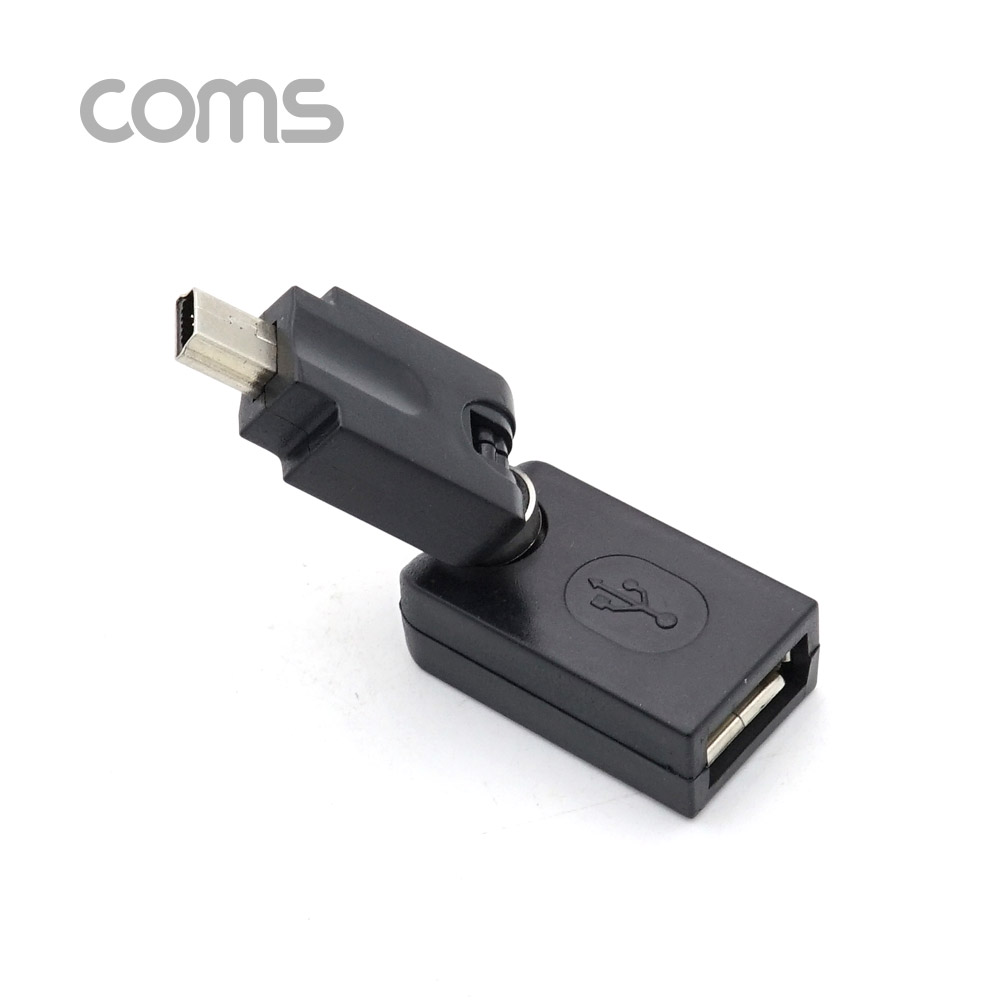 ABG3897 미니 5핀 to USB 젠더 회전형 단자 커넥터 잭