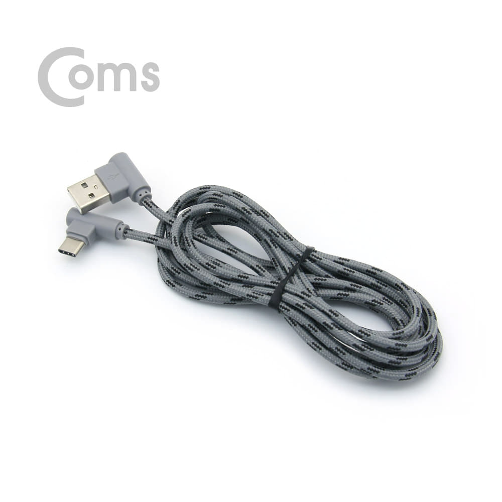 ABIE852 USB 3.1 C타입 케이블 양쪽 우향꺾임 2M Gray
