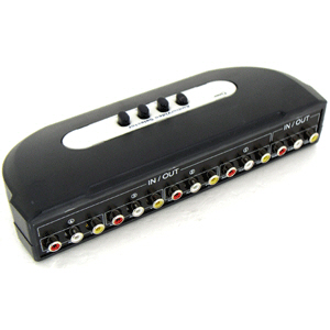 ABLC510 AV 수동 선택기 4대1 3RCA 오디오 비디오 TV
