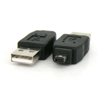 ABU0266 USB to 미니 4핀 젠더 암 수 연장 단자 변환