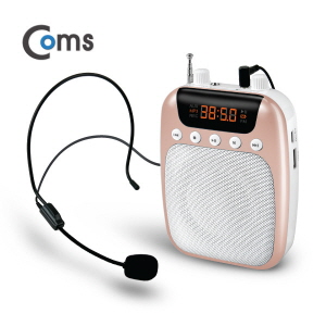 ABWW501 휴대용 유선 마이크 앰프 로즈골드 FM 라디오