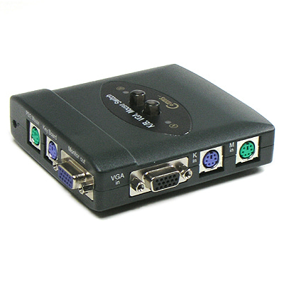 ABLC031 KVM 스위치 2대1 수동 모니터 PC 키보드 선택